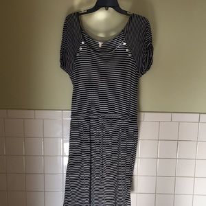 Navy and white striped J. CREW Dress